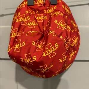 Red Bucket Hat with Yellow Logo